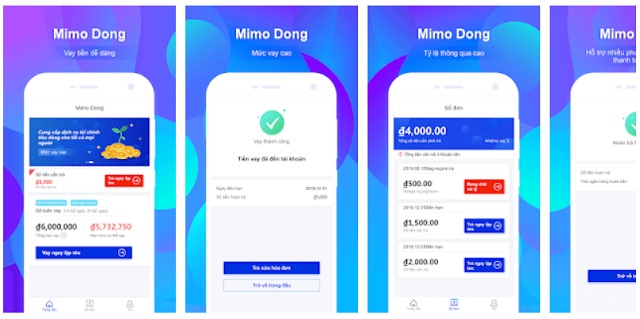 Cách vay tiền trên ứng dụng Mimo Dong